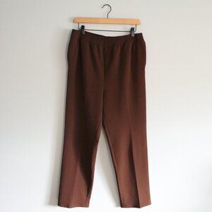 Northern Traditions Women's Brown 10P Stretch Straight Leg‎ Casual Lounge Pants